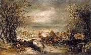 Joos de Momper Winter Landscape with The Flight into Egypt USA oil painting artist